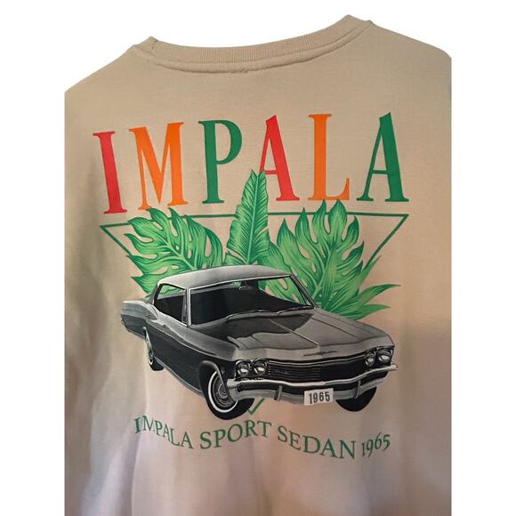 Chemistry Men’s 1965 Impala Graphic Long Sleeve Light Peach Sweatshirt Size XL - Picture 5 of 10